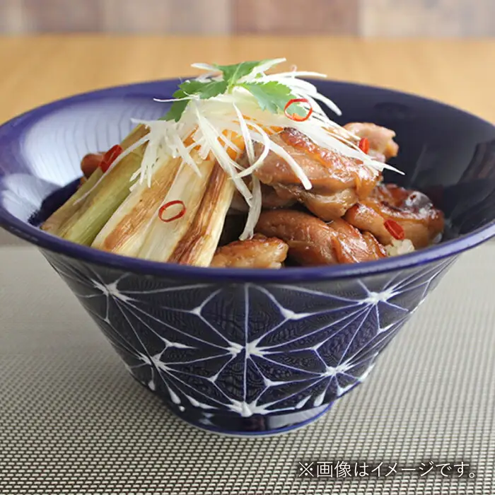 【波佐見焼】ホワイトライン麻 どんぶり 瑠璃 食器 皿 【翔芳窯】 [FE01] 波佐見焼