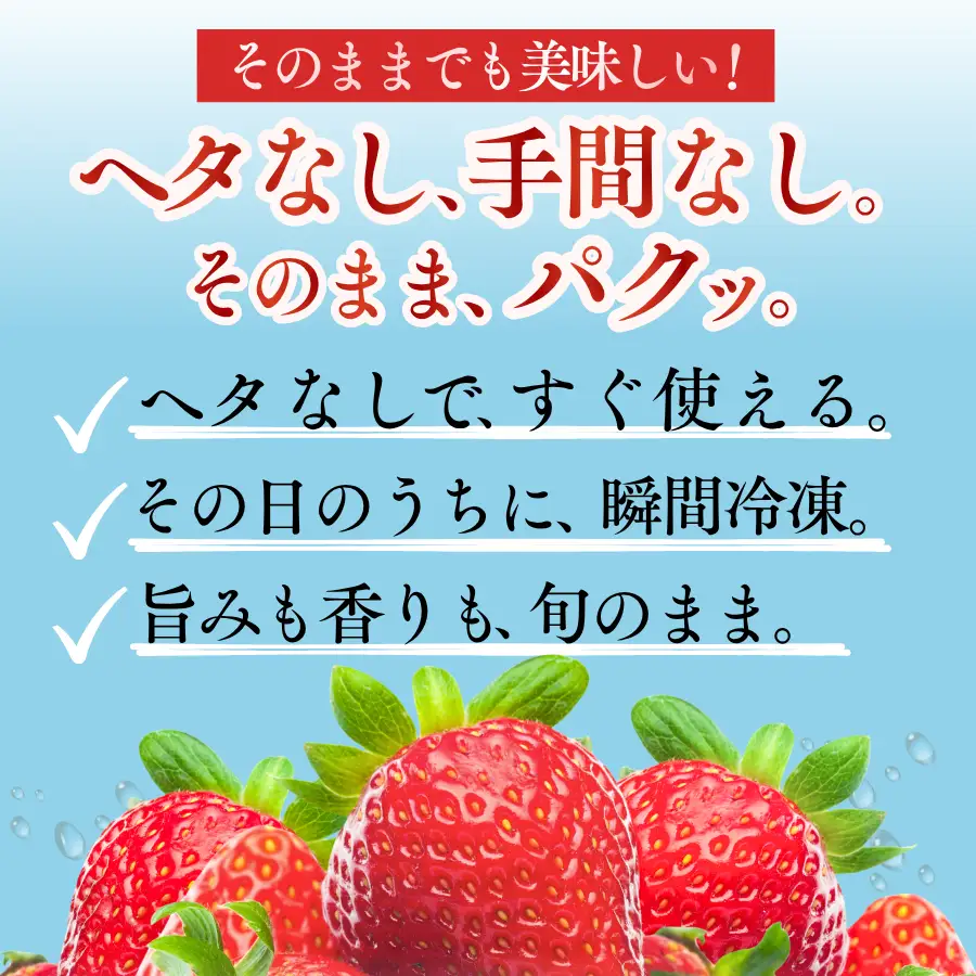 【2027年発送予定】いちご 完熟冷凍いちご 1kg