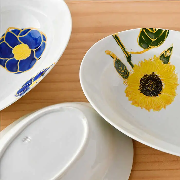 【波佐見焼】オリジナルセットアップ商品 楕円鉢 角皿 食器 皿 【大貴セラミックス/舘山堂】 [NB76] 波佐見焼
