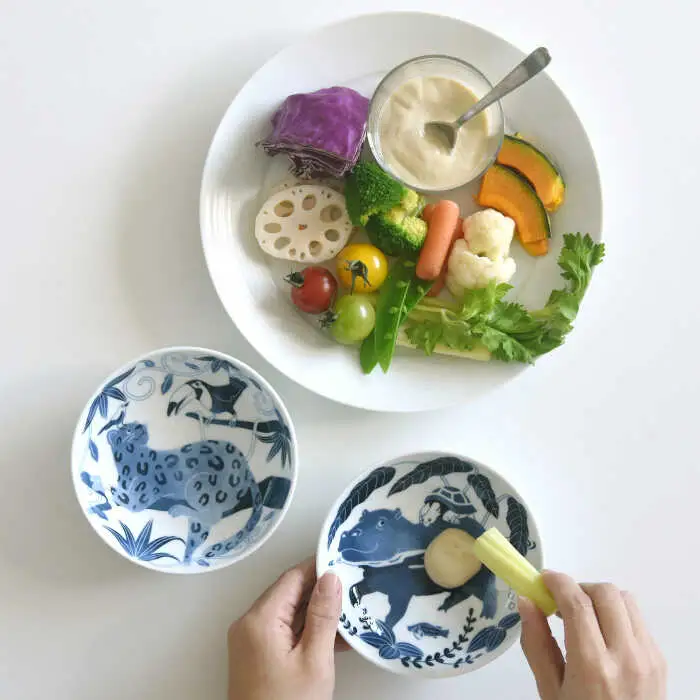 【波佐見焼】染付古波佐見 小鉢 5柄セット 食器 皿 【natural69】 [QA109] 波佐見焼