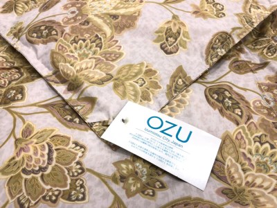 OZU ホワイトダックダウン50%入り ウォッシャブル羽毛ハーフケット 約100×150cm OZF-47 [1600]