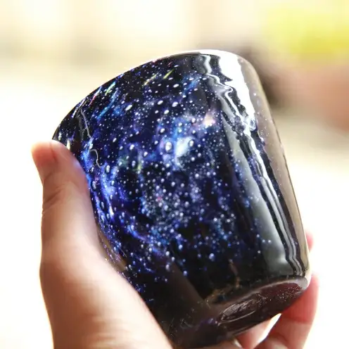 【琉球ガラス工房 硝子家すずめ】星降る夜＜星空グラス１点＞
