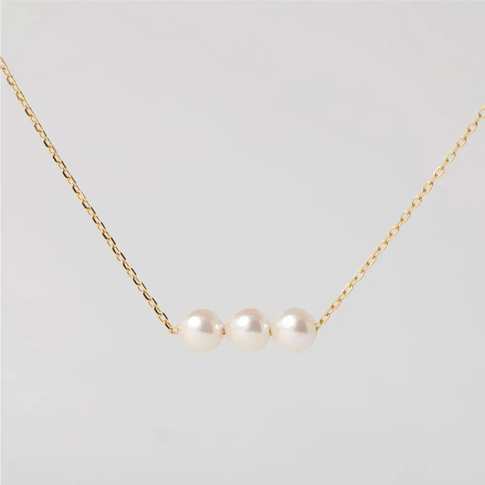 アコヤパールネックレス 5.5mm~6mmシルバー 14金メッキ