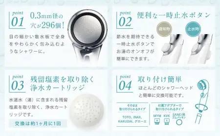 【2026年9月30日（水）受付終了】シャワーヘッド 浄水シャワー ウォータークチュール ( ブラック ) ( 浄水 カートリッジ 1個セット ) 塩素除去 交換簡単 節水  カートリッジ セット