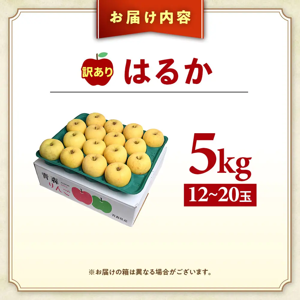 【ふるなびWEEK対象】【訳あり】 青森県産りんご はるか 約5kg 12月上旬～ りんご