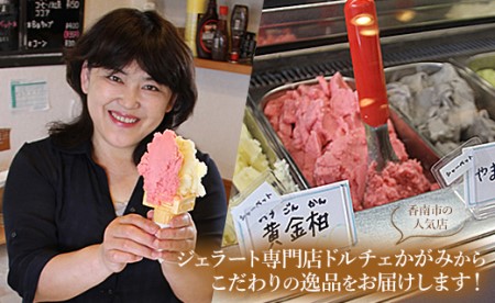 ドルチェかがみ こーにゃんもなかジェラート＆お楽しみジェラートセット 6個入り dc-0054