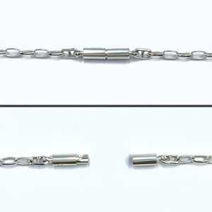 SV925　Ｋ18　コンビ　チェーンネックレス　甲丸小豆　GSV-8004