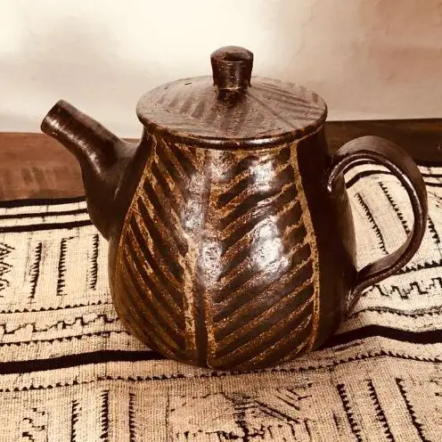 ＜南陶窯＞コーヒードリッパーセット【灰釉・線紋】 ☆ 陶器 やちむん 沖縄 伝統工芸品 珈琲 週末の楽しみ オシャレ コレクション アジアンテイスト ポット 新生活