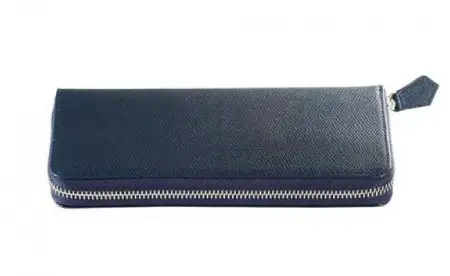 豊岡財布 craftsmanship バレキRF CW001 ラウンドファスナー長財布 ネイビー