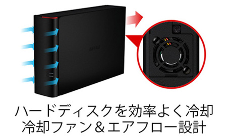 BUFFALO DRAMキャッシュ搭載 外付け ハードディスク 4TB 冷却ファン搭載 HDD USB 家電 電化製品 PC パソコン PC周辺機器 パソコン周辺機器 外付けハードディスク バッファロー 愛知 愛知県 日進市