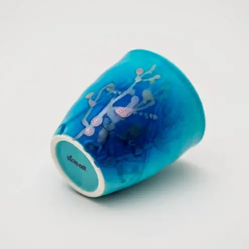 【datta.沖縄南の島陶芸工房】珊瑚タンブラー（ 瑠璃紺・ペアセット）