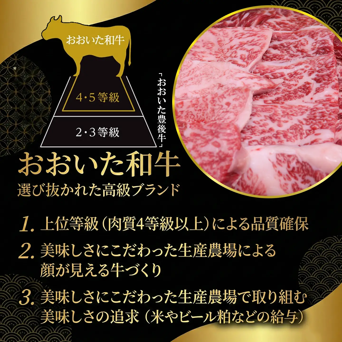 おおいた和牛 焼肉用 黒毛和牛 希少部位 4種セット ／ おおいた和牛希少部位4種焼肉食べ比べセット400g ＜102-401＞