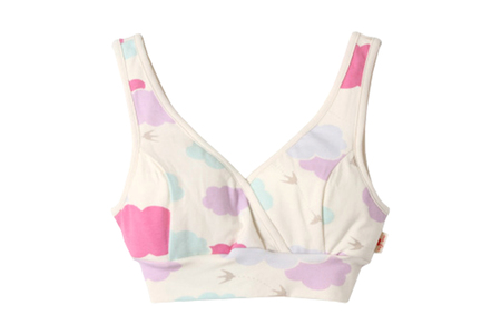 【秋冬】赤ちゃんに優しい授乳服セット ネイビー M トップス 下着 ブラジャー 【マタニティ】【ho0920】