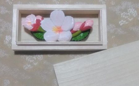 4月の帯留め（桜・白）（兼ブローチ）【hms005A】
