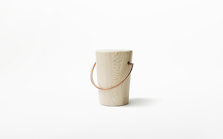 【FIL】ハンドルスツール MASS Series Handle Stool -Natural Wood & Copper Frame-　小国杉 スツール チェアー チェア ローチェア 丸椅子 椅子 インテリア 家具 木製 無垢材 受注生産 おしゃれ リビング ダイニング Foreque 熊本 阿蘇 南小国町 送料無料