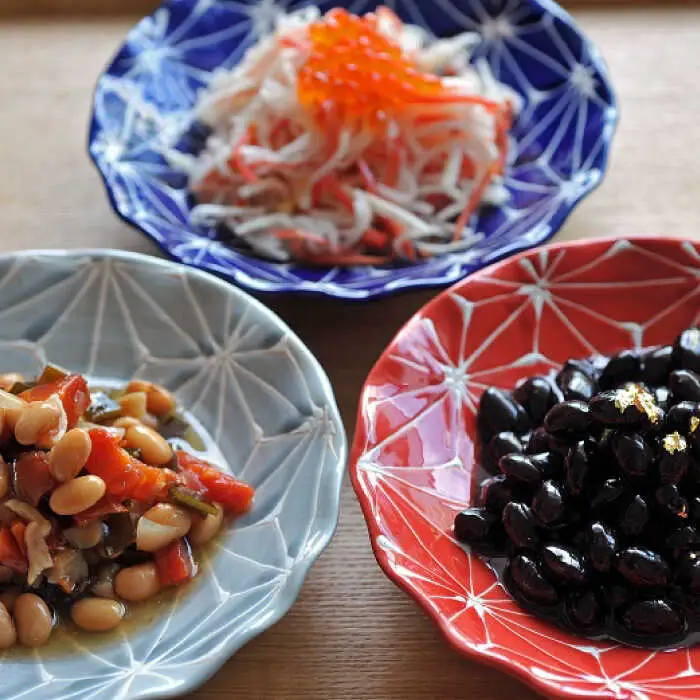 【波佐見焼】ホワイトライン麻 波 プレート M 瑠璃 食器 皿 【翔芳窯】 [FE14] 波佐見焼