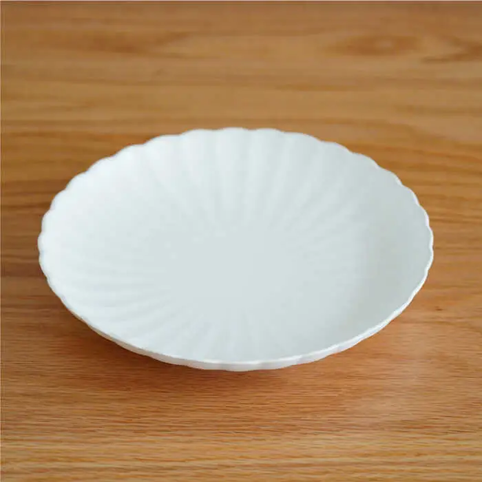 【波佐見焼】花しのぎ ペア 大皿 プレート (白鼠・薄赤) 食器 皿 【団陶器】 [PB79] 波佐見焼