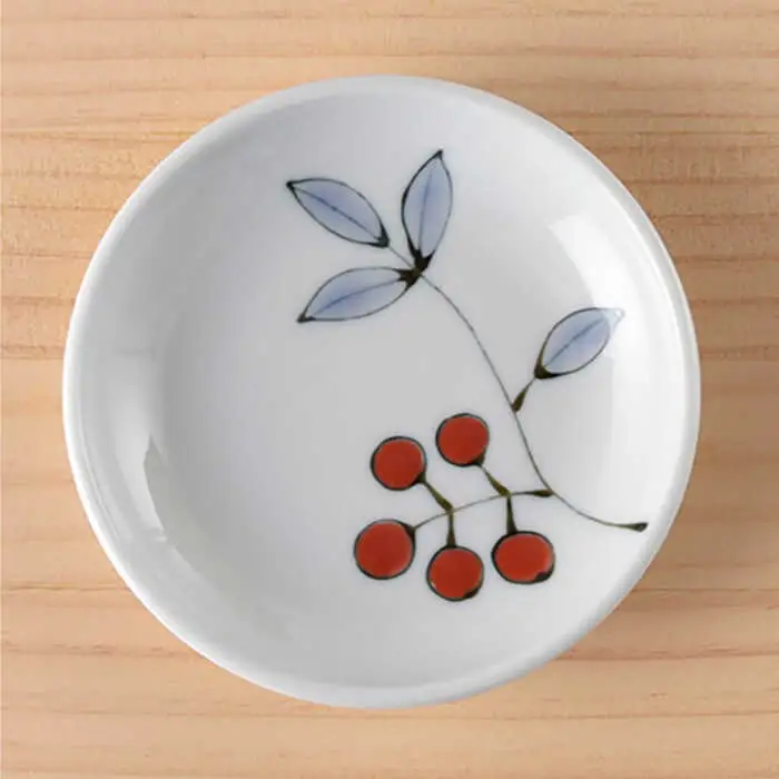 【波佐見焼】南天 夫婦 茶碗・湯呑み・小皿・箸置き 青と赤 8個セット 食器 皿 【大新窯】 [DC81]  波佐見焼