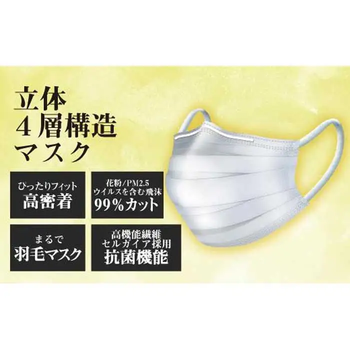 マスク　高級国産不織布マスク（ふつうサイズ）5枚入×10袋　サージカルマスク