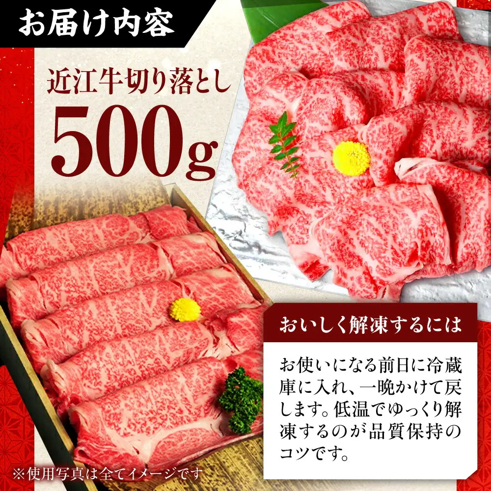 近江牛 すき焼き用 切り落し 500g BIBH005 近江牛