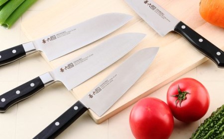 H25-110 料理包丁 三徳 口金付き 善六 銀3号 SKA-170-03