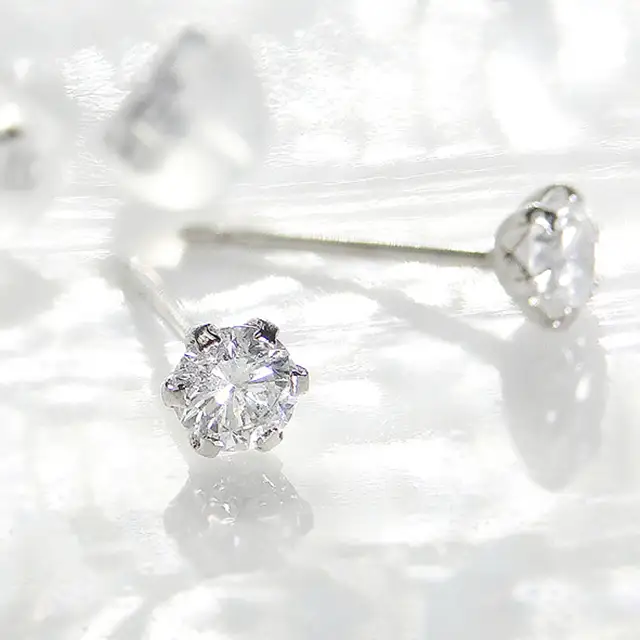 一粒ダイヤモンド シンプル スタッドピアス 0.3ct diae_fs_0002