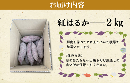 さつまいも 2kg 北山さんちの紅はるかさつまいも