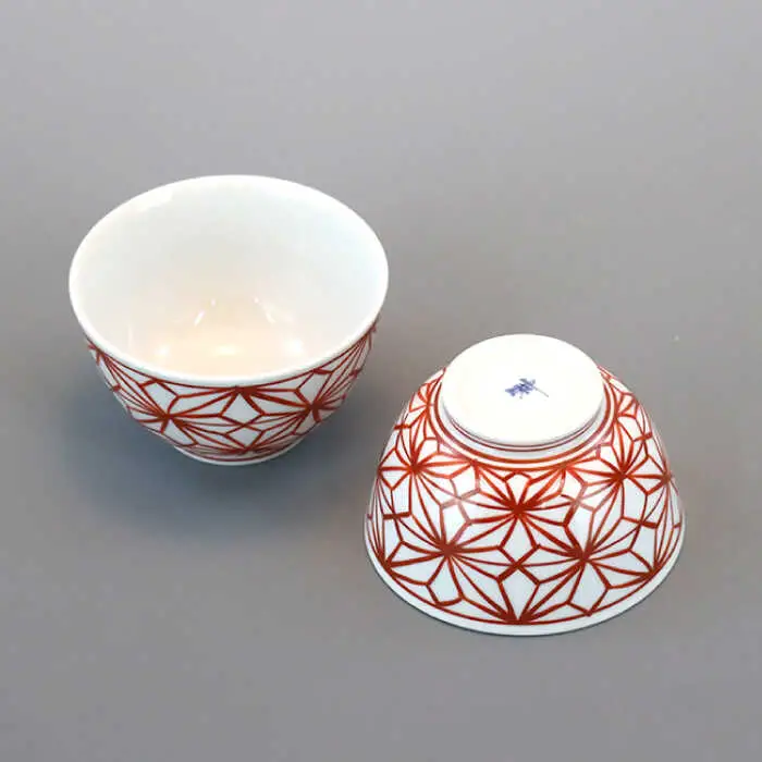 【波佐見焼】麻葉染錦 茶器セット 湯飲み 急須 ティーポット 陶器 食器 皿 【岩永製陶】 [ZD19] 波佐見焼