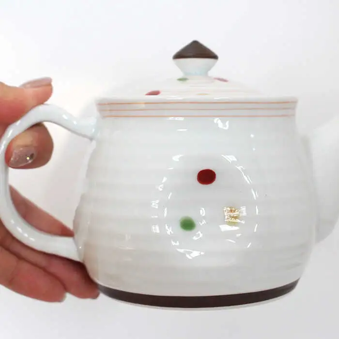 【波佐見焼】色彩水玉（ ティーポット・ マグカップ ）3点セット 食器 皿 【陶芸ゆたか】 [VA92]  波佐見焼