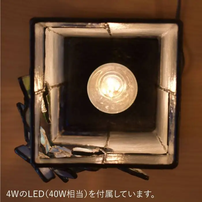 あじさい の ステンドグラス ランプ SL-8《糸島》【アトリエエトルリア】照明 インテリア 工芸品 [ARF007]