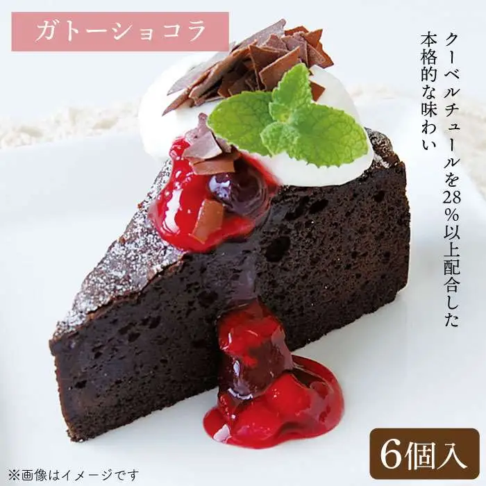 ピュアショコラ / ガトーショコラ チョコレートケーキ 2種12個 冷凍 糸島市 / 五洋食品産業 [AQD006]
