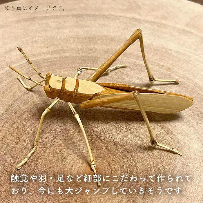 爽風じぃじ 工房 の 手作り 竹細工　バッタ【爽風農園】【いとしまごころ】[AIZ003]