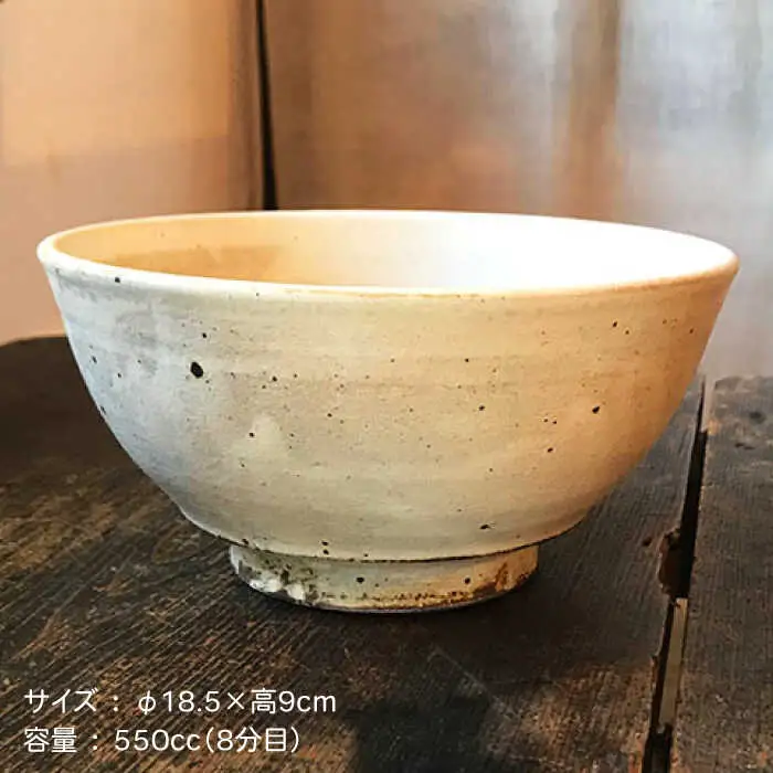 【 アイボリー シリーズ 】 麺鉢 ペア 糸島市 / うつわと手仕事の店 研　器 陶器 食器  茶碗 手作り クラフト [ARD021]