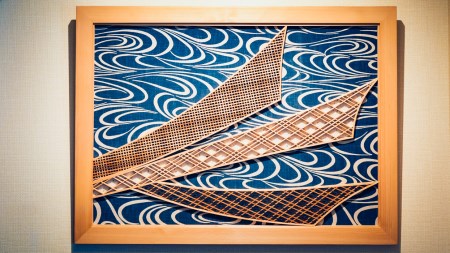 組子細工の額装アート（50cm×80cm） 工芸品