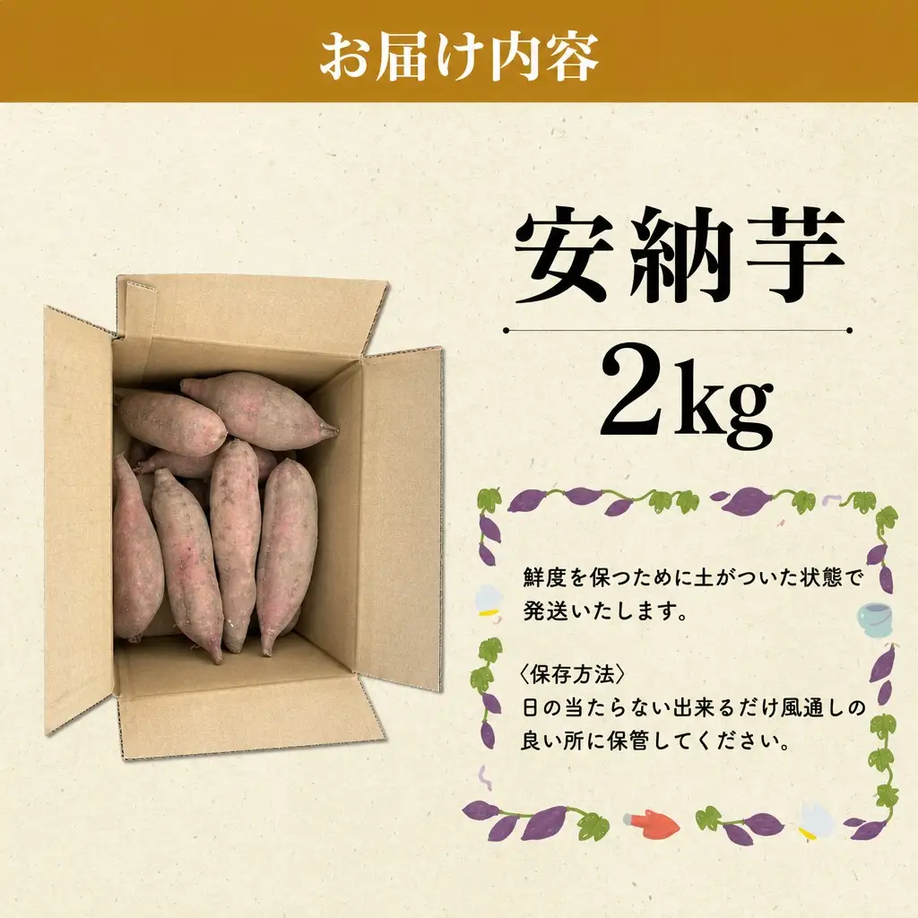 安納芋 2kg 北山さんちのさつまいも安納芋