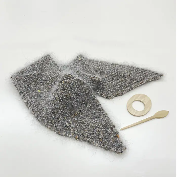 職人による手編み。カシミヤとアンゴラのストール[AOBW001] カシミヤ