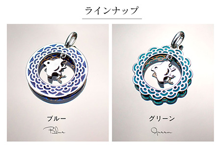 【和柄シリーズ】波千鳥の透胎七宝ペンダントトップ　 Blue/クラフト 古典柄 ペンダント 浜千鳥模様 七宝 和装 洋装 縁起物 天然石の店 ジュエリー作家 オンリーワン 上品 カジュアル フォーマル おしゃれ グリーン 緑 ブルー 青