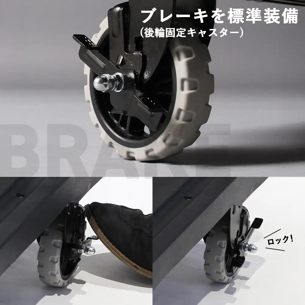 花岡車輌 車輪もたためる台車 フラットカート 軽量 コンパクト ブラック F-CART2 No.189