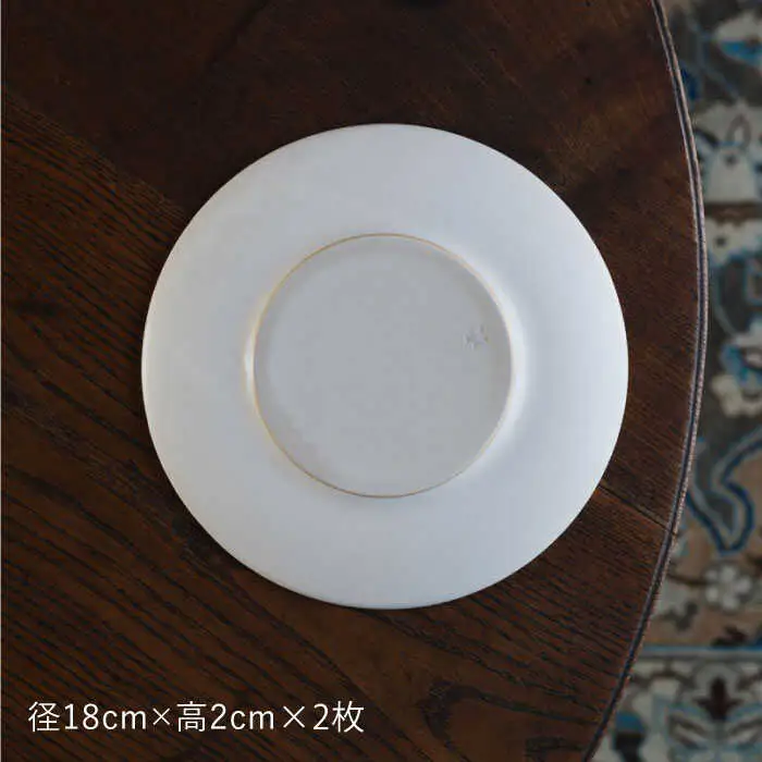 【波佐見焼】デルフト皿 プレート 18cm 白マット釉 2枚セット 食器 皿 【イロドリ】 [KE25] 波佐見焼