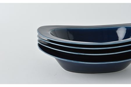 【波佐見焼】セーフボウル ルリ色 4枚セット【福田陶器店】 [PA232] 
