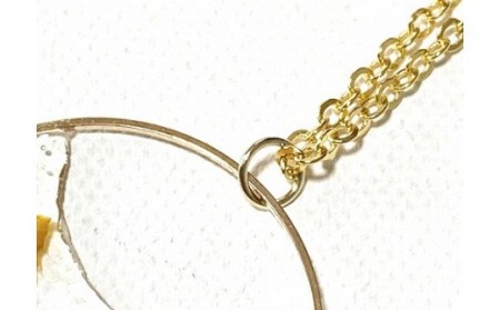 波型フープネックレス（ラメ風宗田節入りのレジンアクセサリー）【R00503】