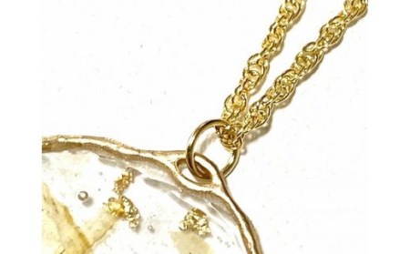 サークルネックレス（ラメ風宗田節入りのレジンアクセサリー）【R00504】
