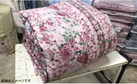 羽毛掛ふとん 0.8kg 150×210cm シングルサイズ 【ピンク系】