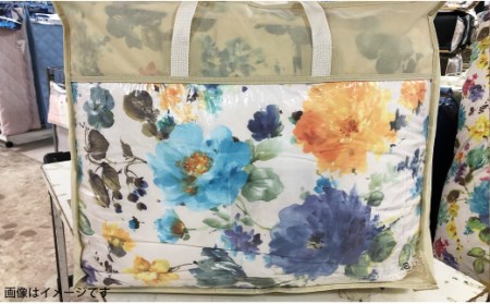 極暖 増量羽毛掛ふとん 1.5kg 150×210cm シングルサイズ 【ブルー系】