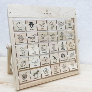 木製おもちゃ アルファベット【檜のおもちゃ ＩＫＯＮＩＨ】 ≪桧 おもちゃ ヒノキ ひのき 木育 知育≫