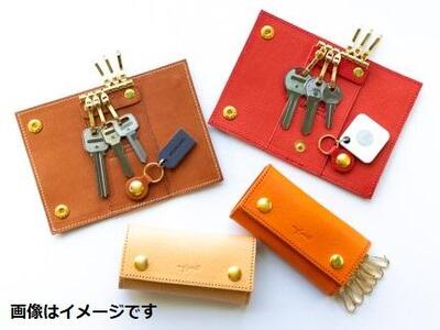 maf pinto レザーキーケース 本革 鍵入れ コンパクト マルチ カードキー グレー