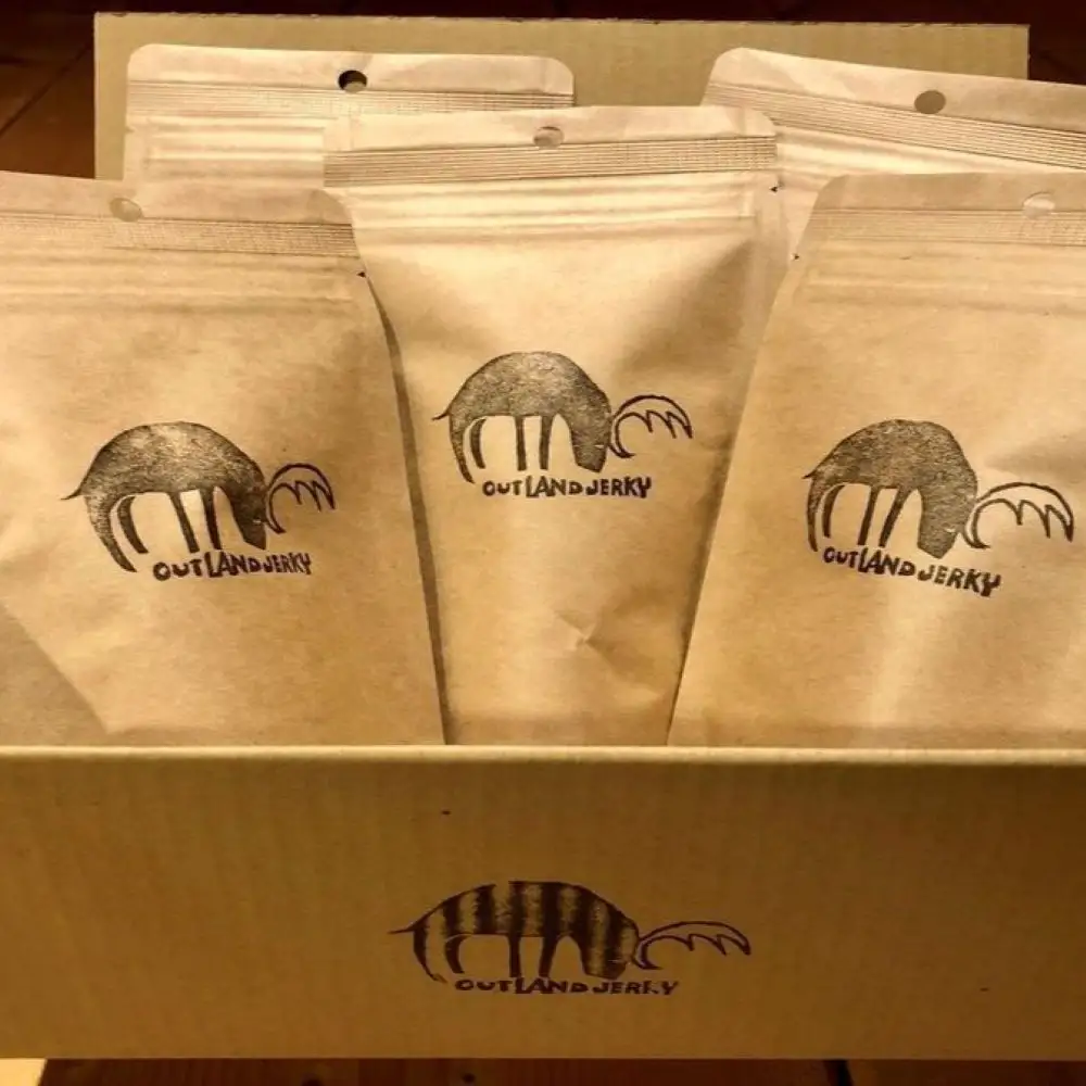 北海道 根室産 蝦夷鹿 ジャーキー OUTLAND JERKY 40g×5パック 鹿肉 別海町
