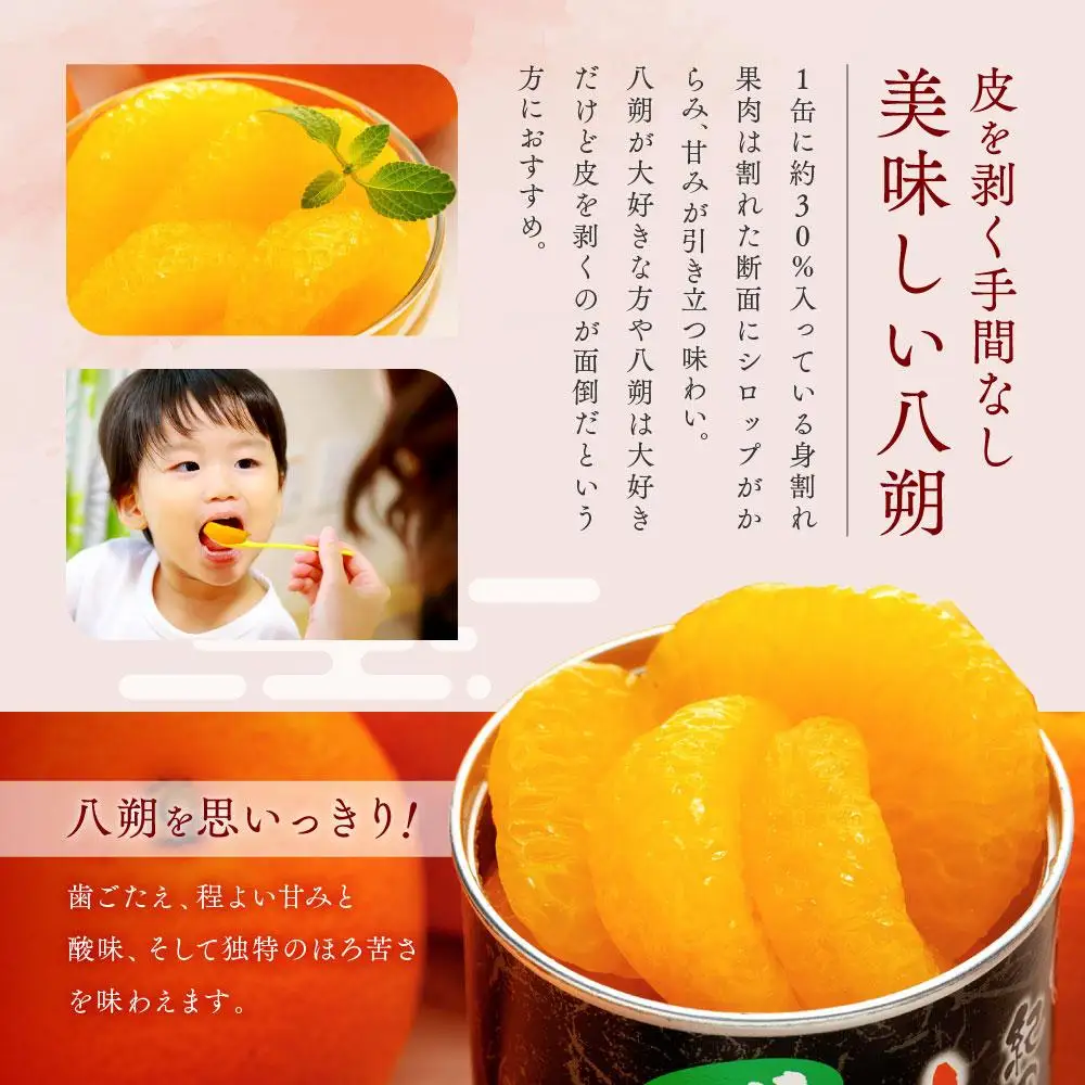 和歌山産手剥き八朔缶詰450g×8缶入り［TM14］