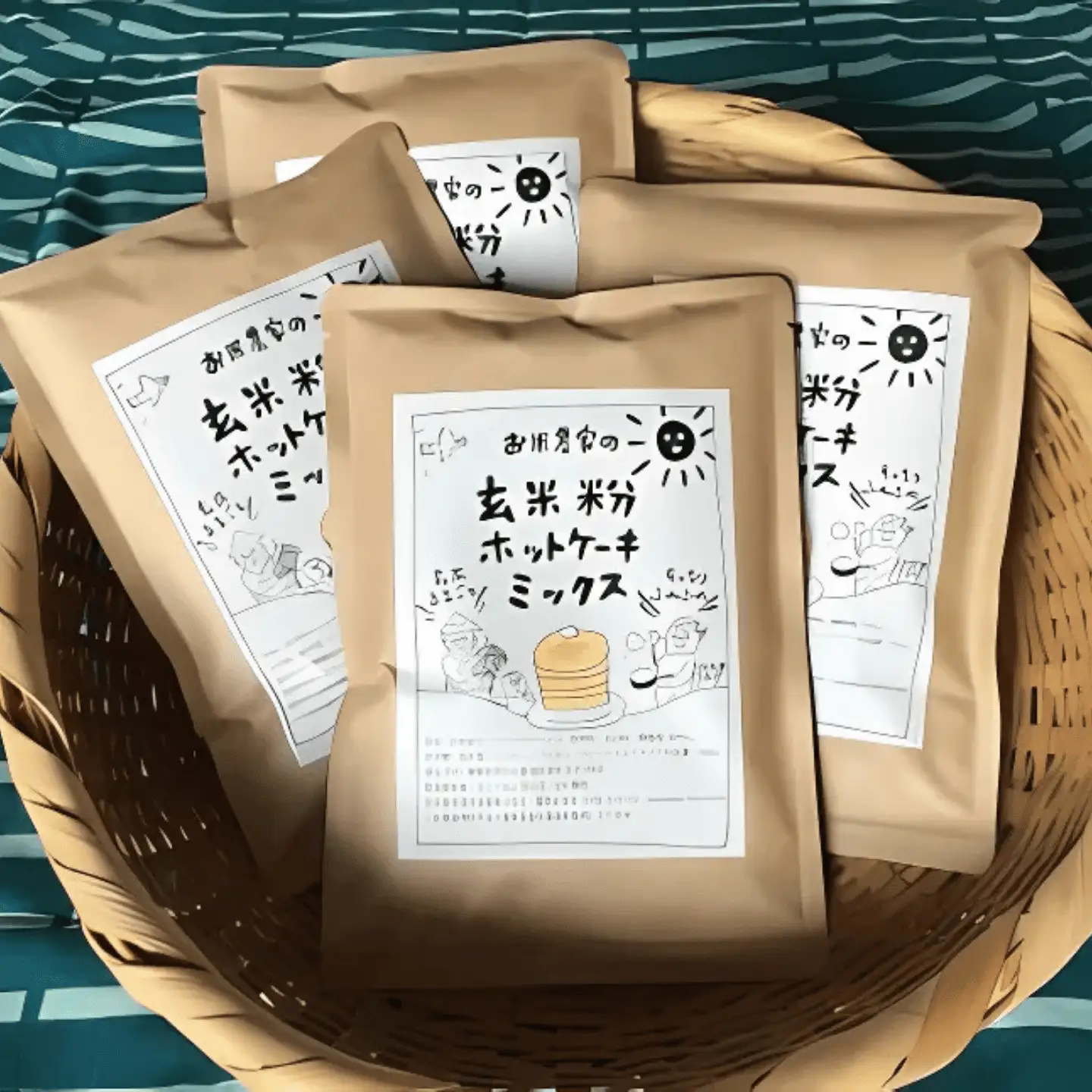 A-39 お米農家の玄米粉ホットケーキミックス　６個セット　ケーキ