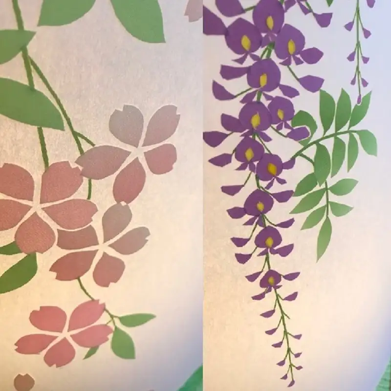 着物生地で作ったおしゃれな行灯（あんどん） 花三様
